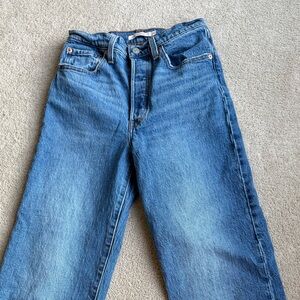 Levi's Straight Leg Ribcage Blue Jeans